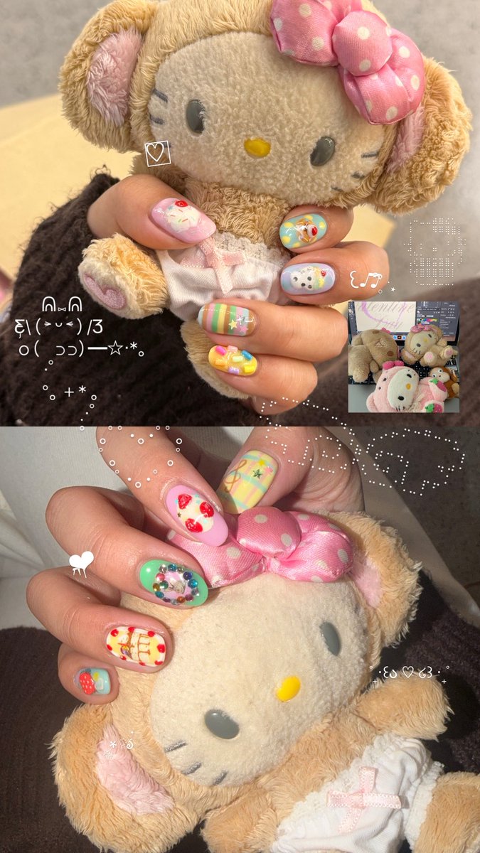 brookien0v's tweet image. new nails 💅🏻🎶