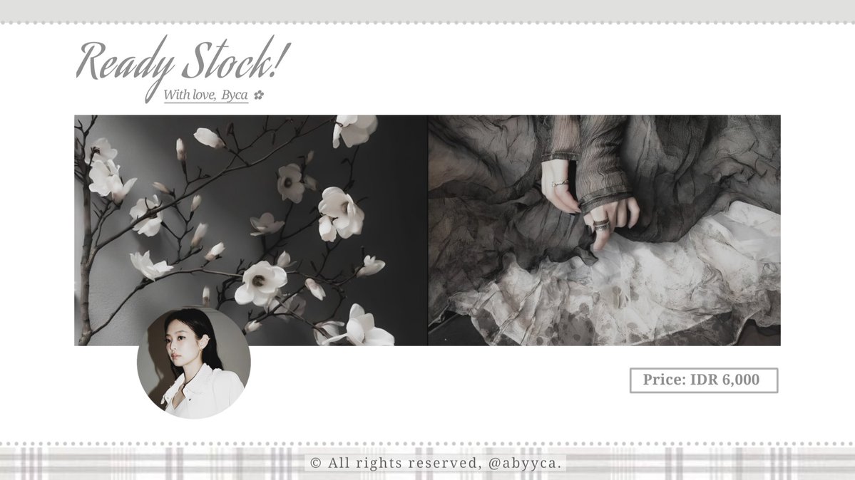 abyyca's tweet image. help repost, please? thank you! 

layout ready stock: jennie ♥︎ price on pict, get ava jpng. dm me if you're interested!

#zonauang #zonaba