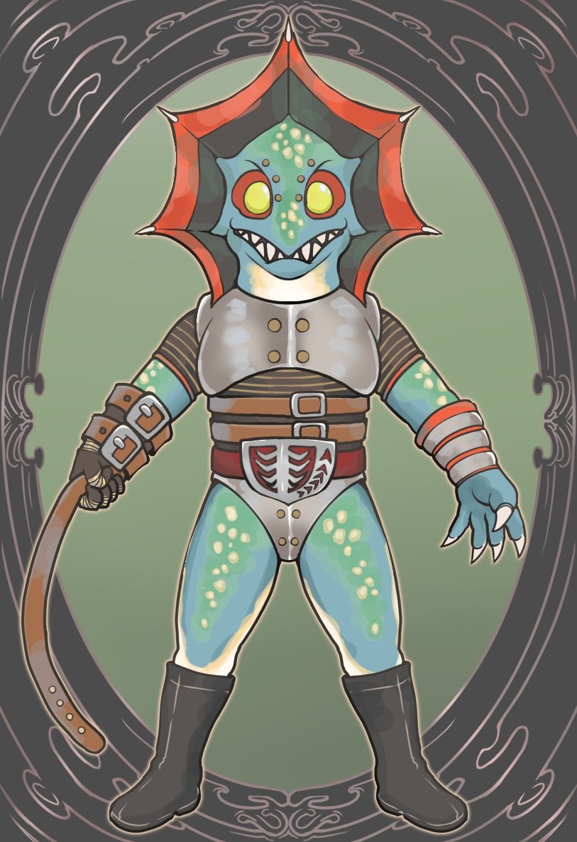 エリマキベルト

エリマキトカゲとベルトの特性を持つデストロンの機械合成怪人。投げつける敵に巻きついて締め上げるベルトが武器。牙や爪による攻撃も得意