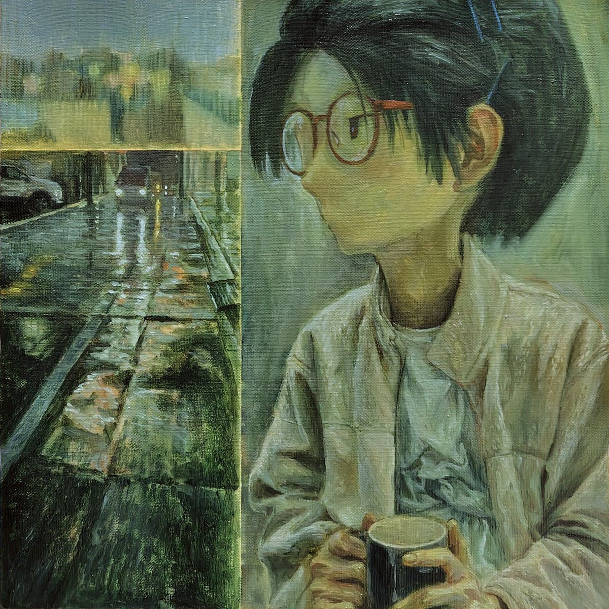 油絵（A. Hirayanagi） 油絵（A. Hirayanagi）