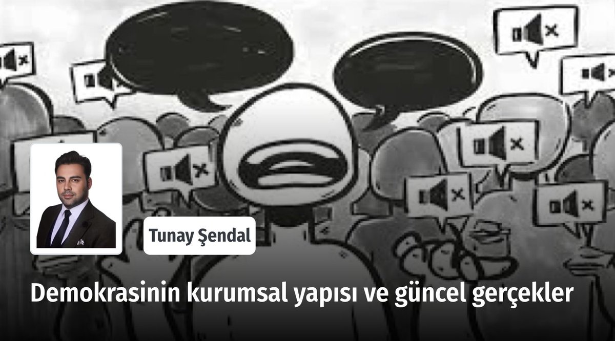 ❝ Türkiye'nin anayasal sistemi, demokratik ilkeleri temel almıştır. Ancak, bu ilkelerin uygulanması, son yıllarda ciddi bir erozyon yaşamıştır. ❞

Demokrasinin kurumsal yapısı ve güncel gerçekler

✍️ Tunay Şendal (<a href="/TunaySendal/">Dr. Tunay Şendal</a>) yazdı.

Okumak için ➡️ yeniarayis.com/yazi/demokrasi…