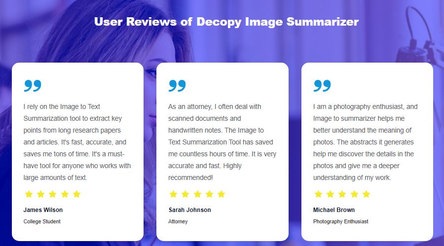 Julien459497175's tweet photo. ⭐️⭐️Avis d’utilisateurs de Decopy Image Summarizer⭐️⭐️

#DecopyAI #ImageEnTexte #OCR #RésuméIA #OutilsIA #CélinePina #Productivité https://t.co/sM6TZR096A