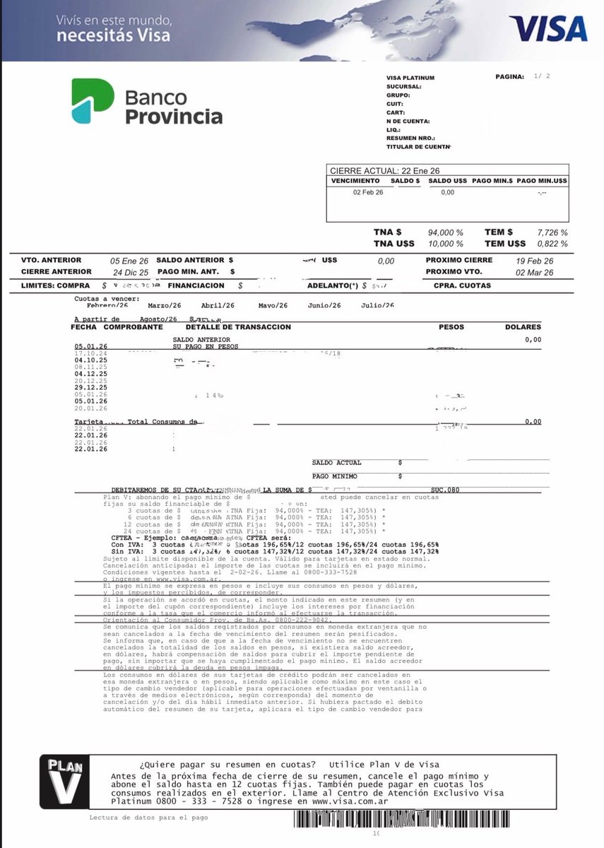 Soleron's tweet photo. @bancoprovincia Serious security concern: A customer linked my email to their account. I am receiving sensitive data (credit card statements) intended for them. I already contacted your Data Privacy team but received NO response. Your digital contact options are insufficient. https://t.co/0KikOmKbOx
