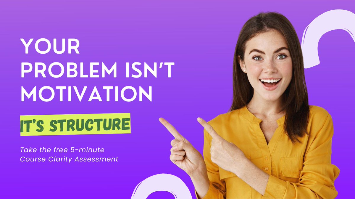 Your course doesn’t need more motivation, it needs the right structure.  
Start with the free Course Clarity Assessment 👇  
wizcabin.com/courses/build-…

#OnlineCourse #CourseCreator #EdTech
