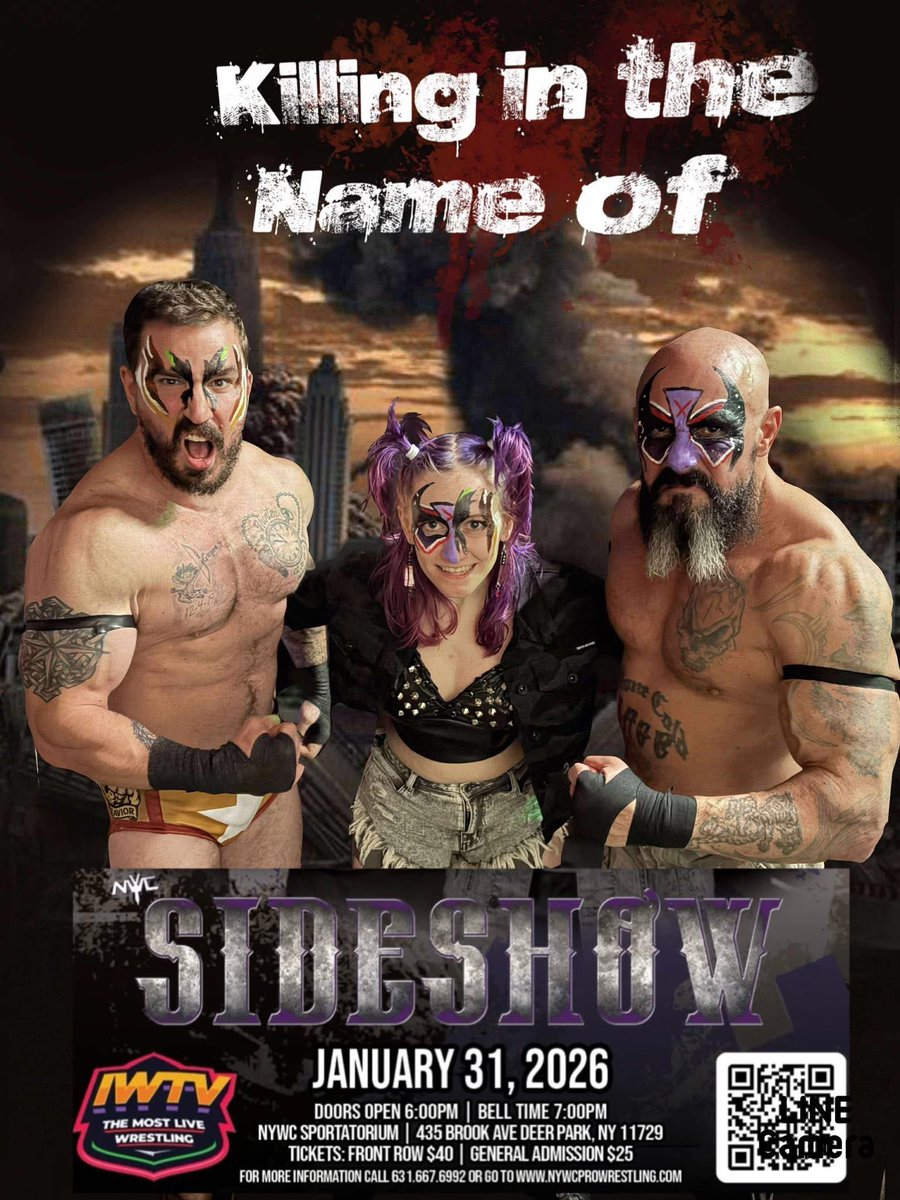 ☠️💜 Saturday, January 31st, Killing In The Name Of is out for blood! 💜☠️
#newyorkwrestling #indywrestling #ragearmy #kaoticaf