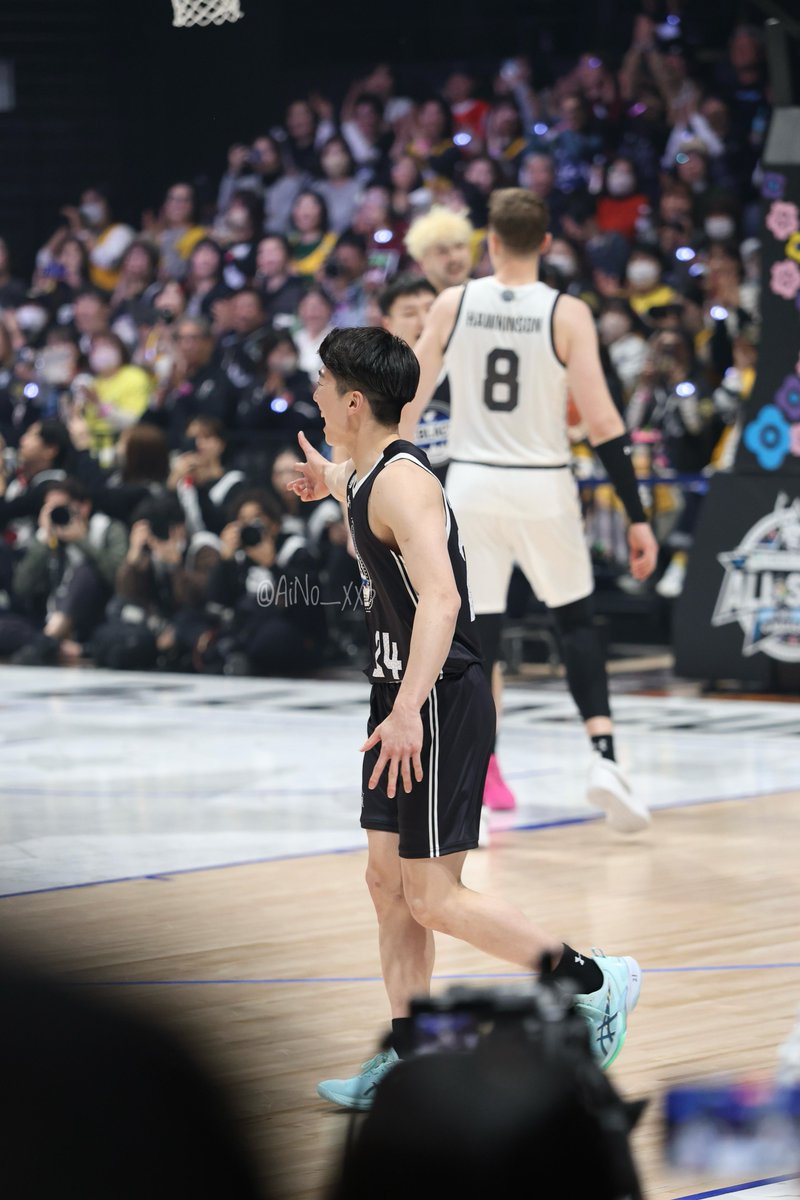 虎徹くんオールスターゲーム初得点は3P🎉 サイズが虎徹くんにパス出し