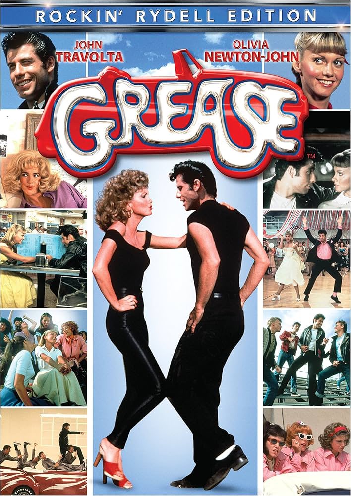 saturday night fever was released in 1977 - when J was 13
grease was released in 1978 - J was 14
 J might be a john travolta fan and was inspired by Grease😆😆😆