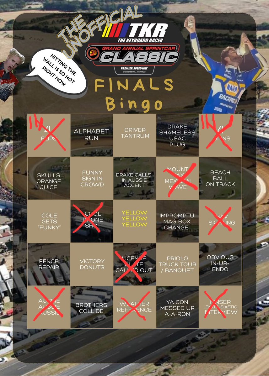 Pre A-Main.... The donuta are a given.... Give me that sweet Yellow Yellow Yellow

#ClassicBingo #53GASC