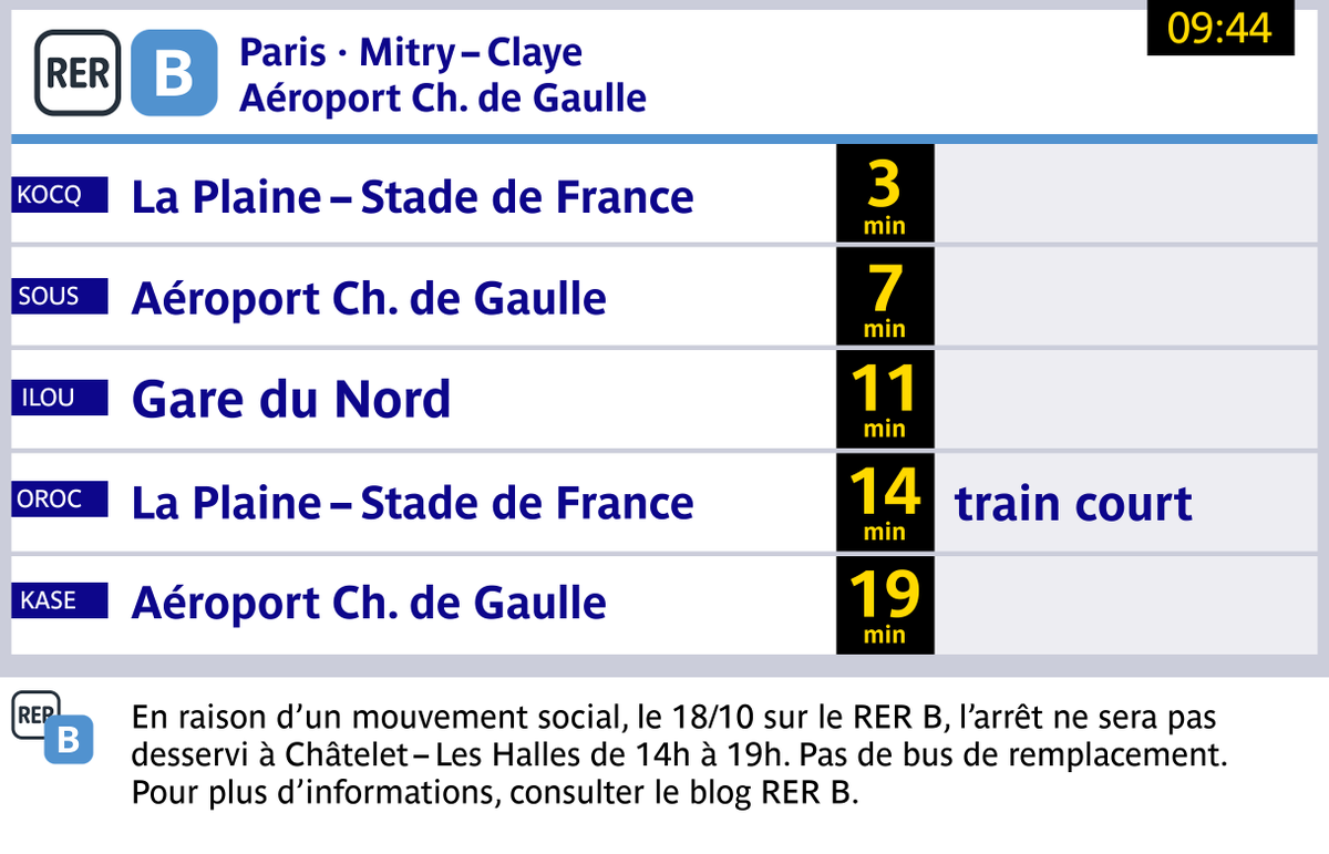 rafp_off's tweet photo. Il arrivera bien un jour ou IDFM va remplacer les écrans IMAGE des @RER_A et @RER_B...

Avant qu'ils nous pondent quelque chose de petit et illisible, je me permet de proposer mon projet !

Vous en pensez quoi ?

↙️Avant /// Après↘️ https://t.co/6dTwde0Rah