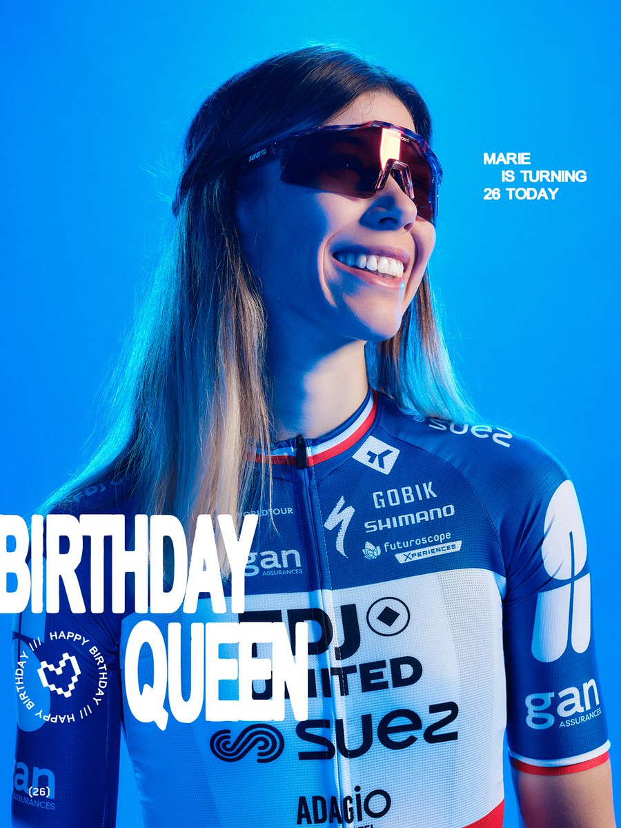 FDJ_SUEZ's tweet photo. It’s birthday time for our French Champion 🩵

Happy Birthday Marie ! https://t.co/nViO73PBFK