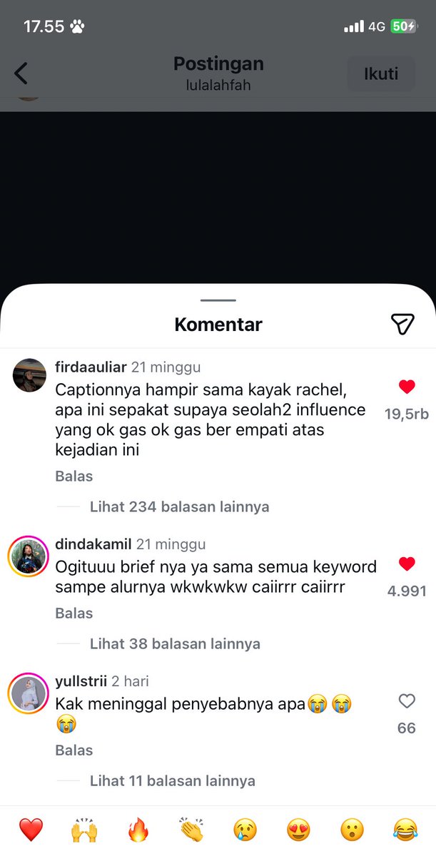 Maksudnya postingan yang template sama kayak buna Rachel dkk itu ya? Yang udah di briefing dari timsesnya buat bikin narasi yang sama kayak gini dan upload secara bersamaan?