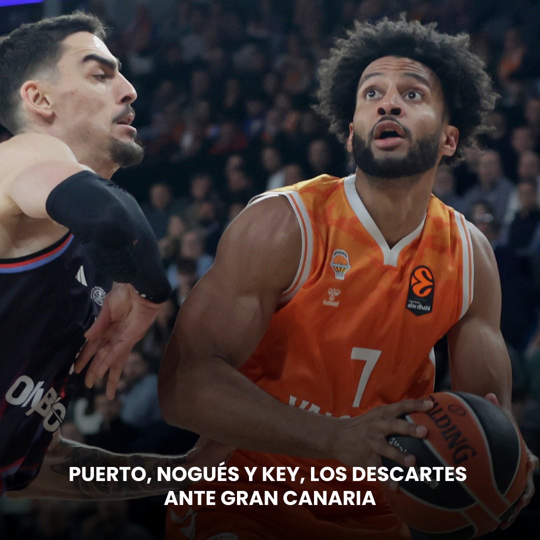 ❌Nogués, Key y Puerto son los descartes para enfrentarse hoy al Dreamland Gran Canaria.