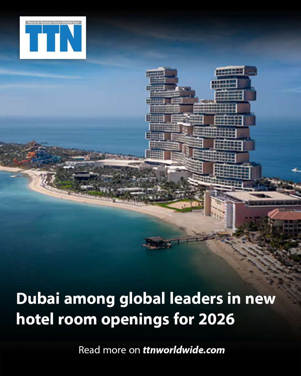 Among the major hotel markets around the world, Dubai, Shanghai and London are projected to open the most hotel rooms in 2026, according to pipeline data from CoStar.

Read more on ttnworldwide.com/ArticleTA/3882…

#TTNews #hotels #Dubai #hospitality