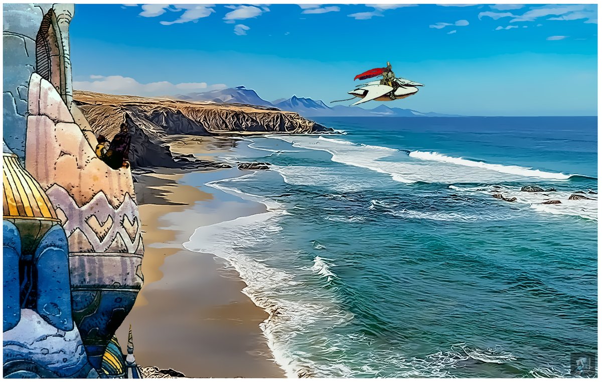 Serie, Fuerteventura y Moebius (Jean Giraud).
"Viejo Rey"
#jugando #fuerteventura