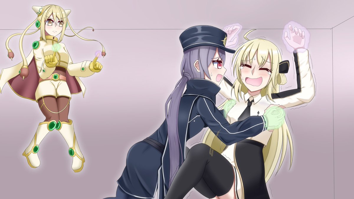 planetarium81m's tweet photo. 【保管用】閃刀姫-レイ、閃刀姫-ロゼ/静寂のサイコガール くすぐりイラスト https://t.co/Eynx44d4GS