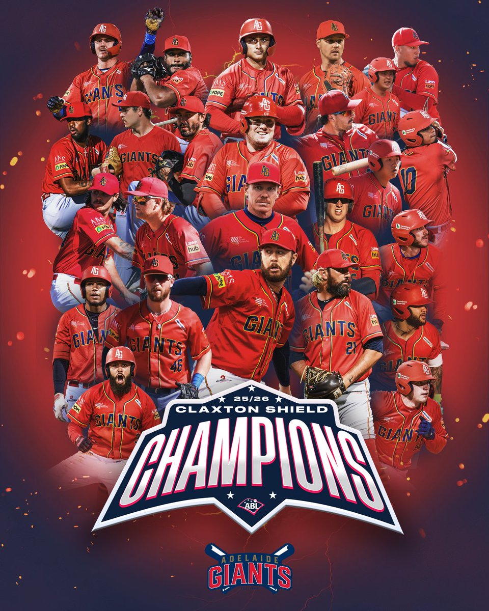 The <a href="/AdelaideGiants/">Adelaide Giants Baseball Club</a> are your 2025/26 ABL Champions!
