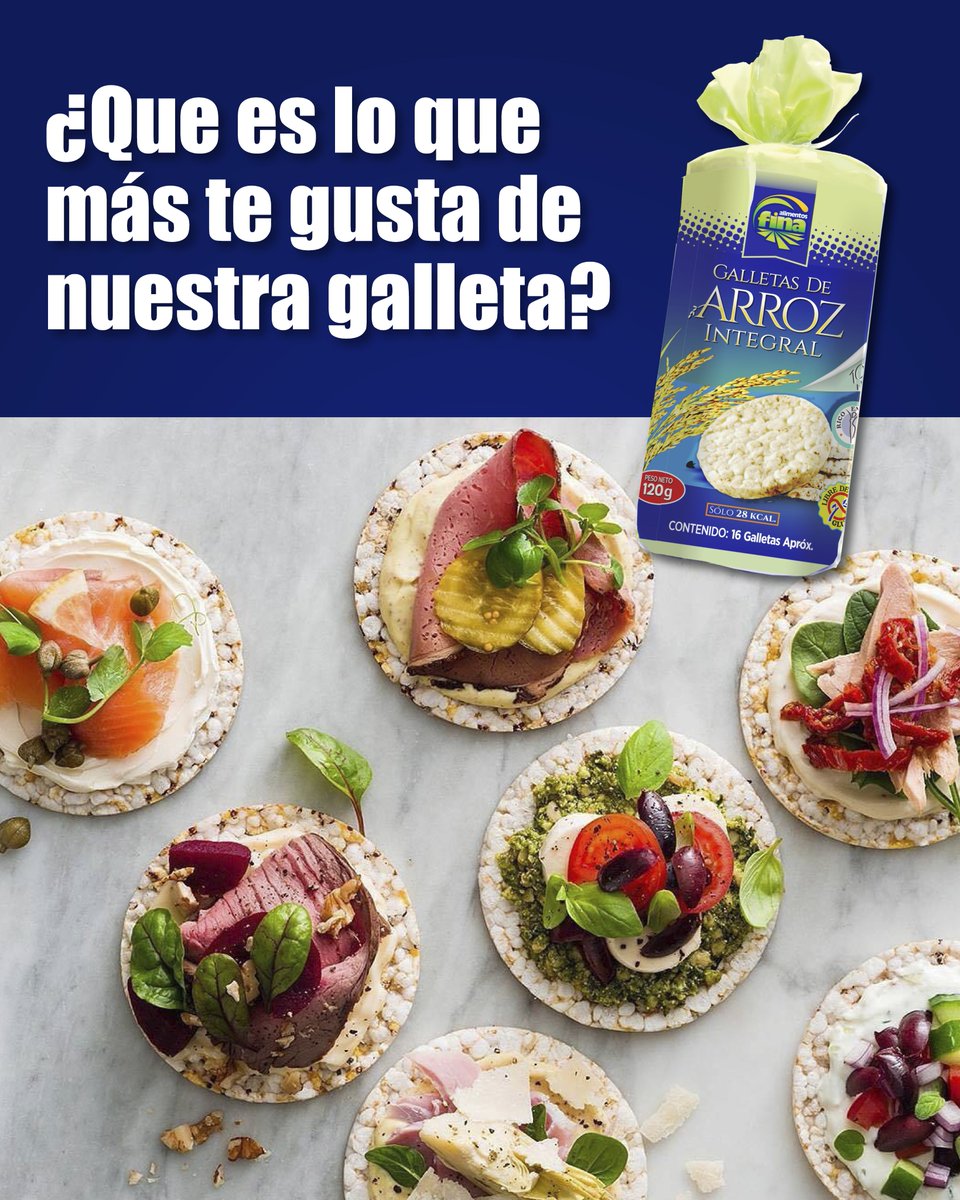 ¿Que es lo que más te gusta de nuestra galleta de arroz?
.
.
.
#finaarroz
#alimentosfina
#galletasdearroz
#alimentosfina
#fina
#galletas