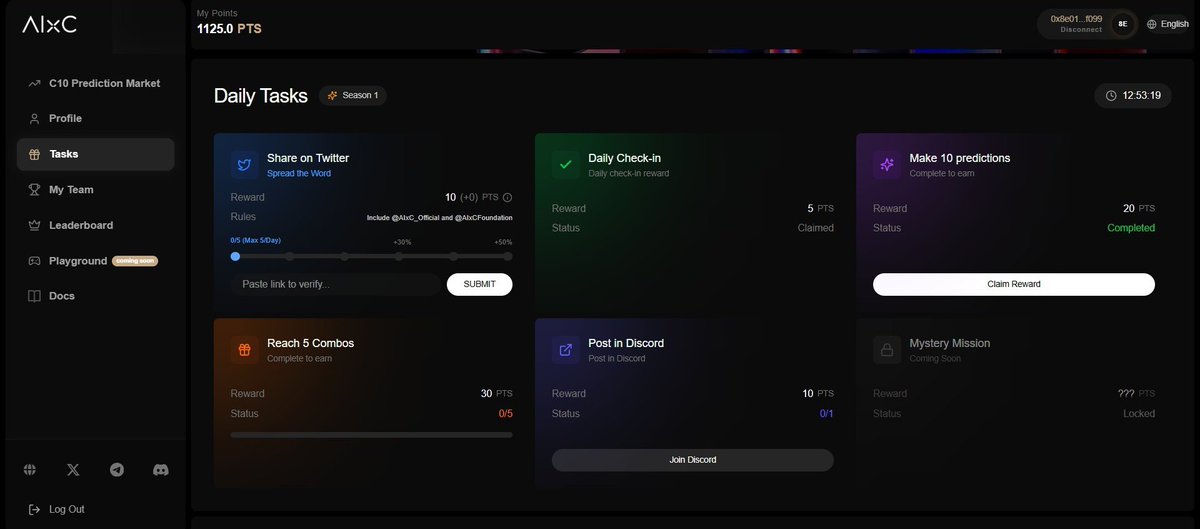 Lfgdeep's tweet photo. Simple Guide on AIxC Testnet

Cost: $0
Reward: Confirmed ✅

TGE prediction February 2026 so this is the right time to farm Points as much as possible.

How to join:
➠ Go to https://t.co/7fcM9f9ckj
➠ Connect wallet & Click Join Team
➠ Use code for a Boost: 99X3K8
➠ Go to profile & Connect Socials
➠ Go to Tasks, Complete Social Tasks 
➠ Go to Prediction Market
➠ Select token, Place Long or Short
➠ Predict 10x to verify tasks
➠ Win both on Long & Short 5x to verify the combo task

That's all.

For more, turn on notification 🔔 
Join WhatsApp link on Bio ☝️
