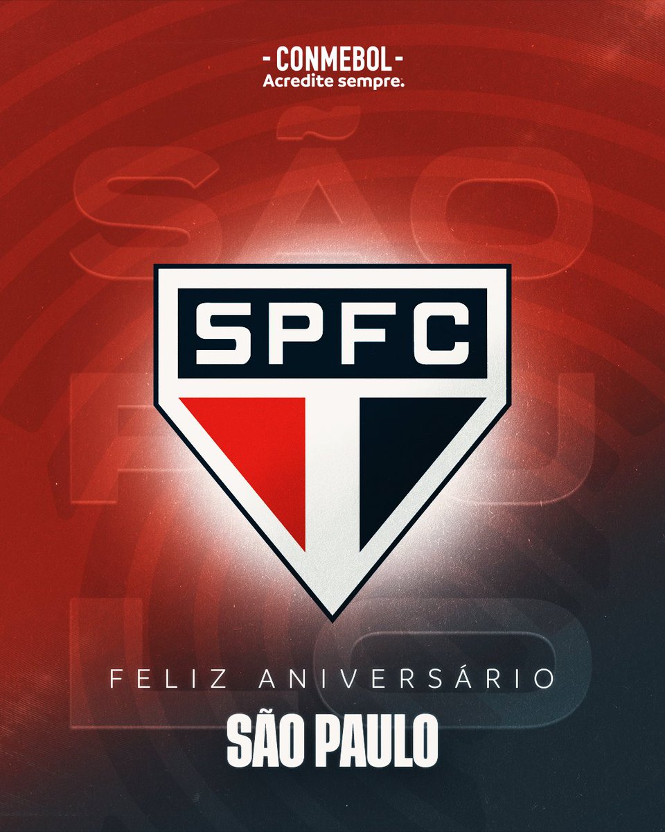 Felicidades, <a href="/SaoPauloFC/">São Paulo FC</a>! 🥳🙌 

#AcrediteSempre