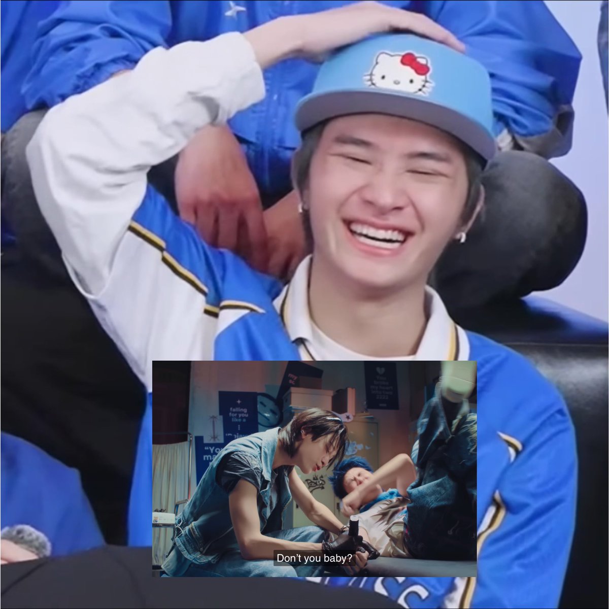 kh1ovele's tweet image. เฮียแกเขินแล้วชอบยิ้มตาหยี 😝