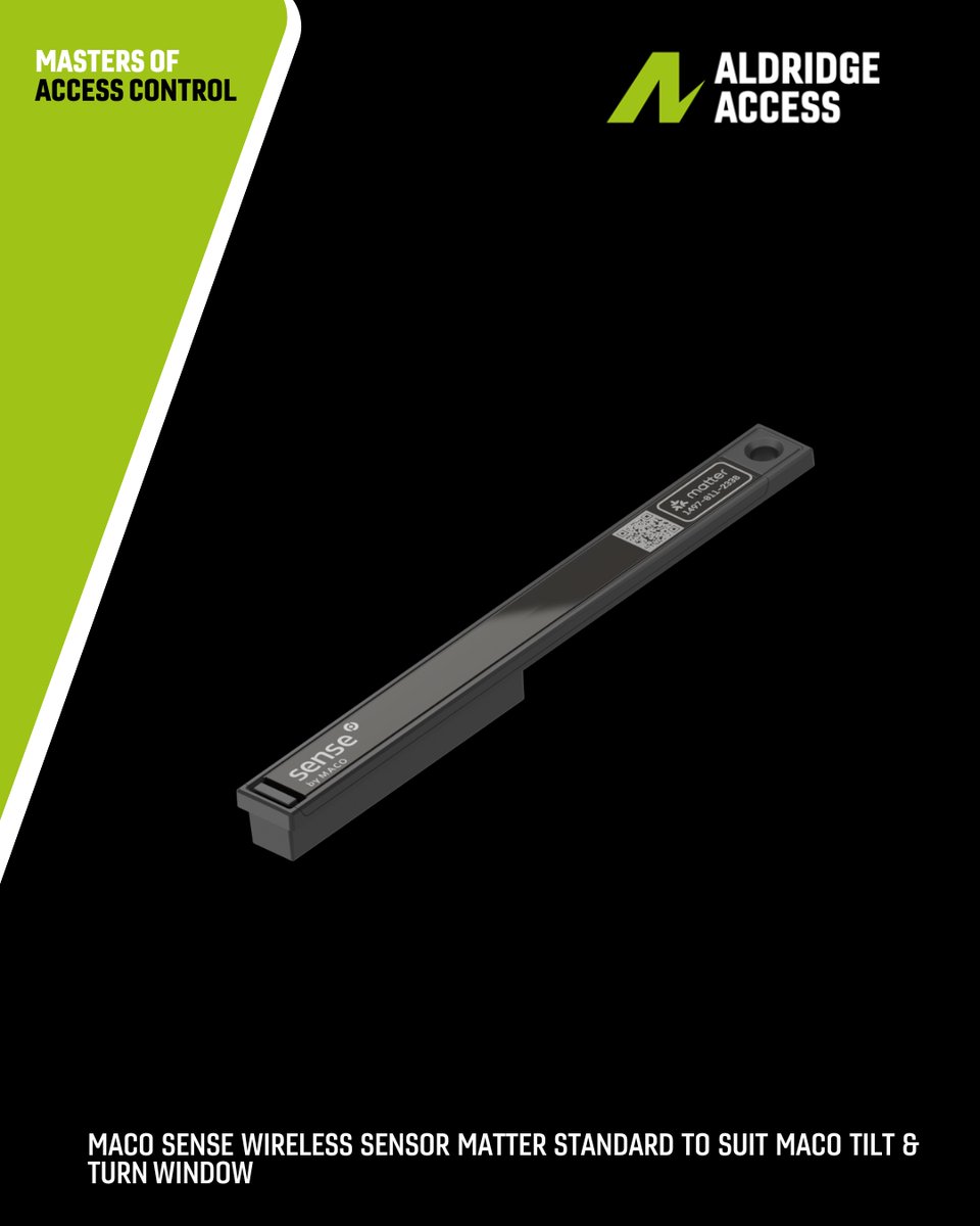 Aldridge_Access's tweet image. MACO Sense 🪟

Sensor for MACO tilt &amp;amp; turn windows, reporting window status for managed sites.

👉 aldridgeaccess.co.uk/maco-0087-maco…

 #WindowMonitoring #SmartWindows #MACOSense