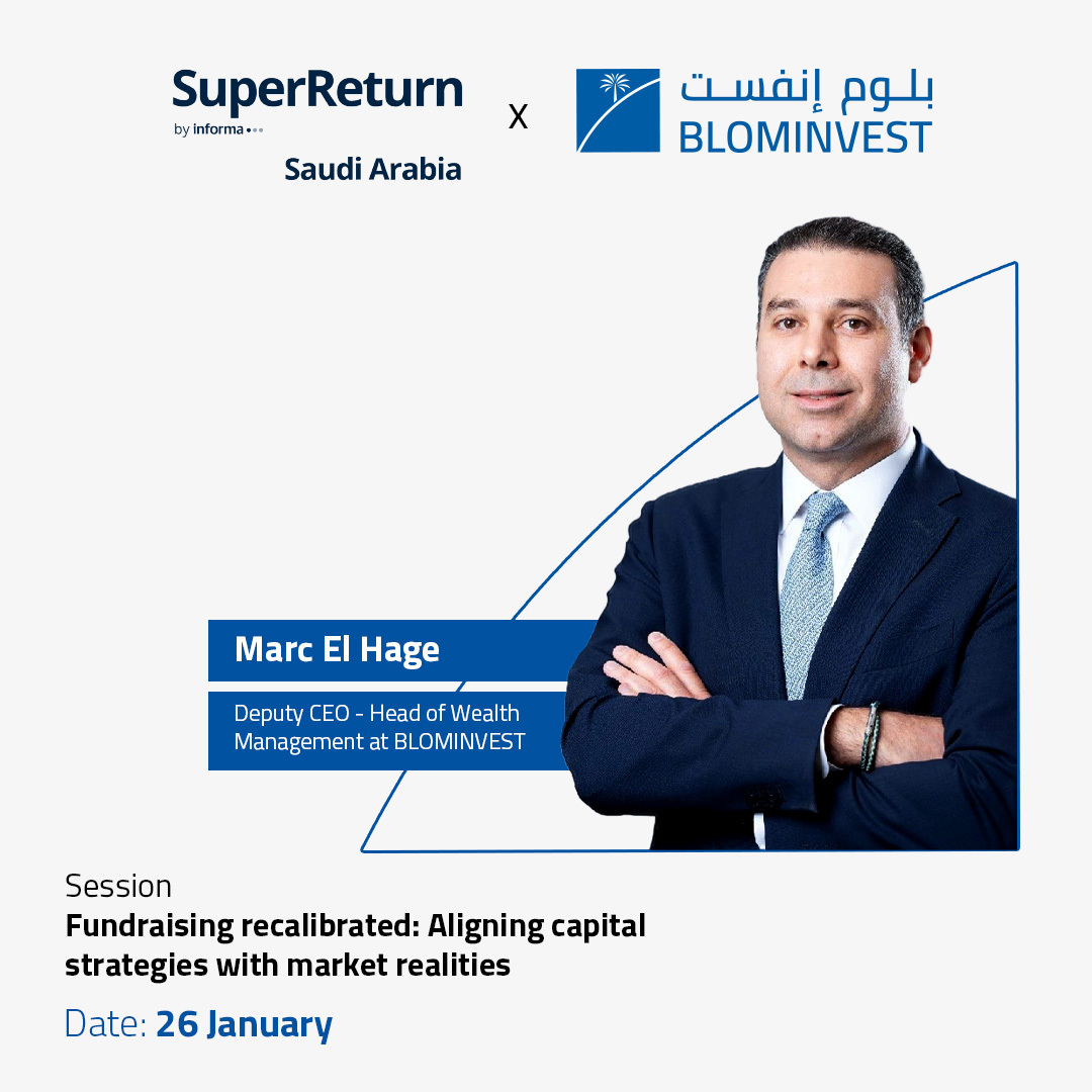 blominvest_sa's tweet image. Marc El Hage, Deputy CEO at BLOMINVEST, joins the @SuperReturn Saudi Arabia stage to discuss Fundraising Recalibrated. A deep dive into aligning capital strategies with today’s market realities.

#SuperReturn
#SRME 
#SRSAUDI 
#بلوم_إنفست