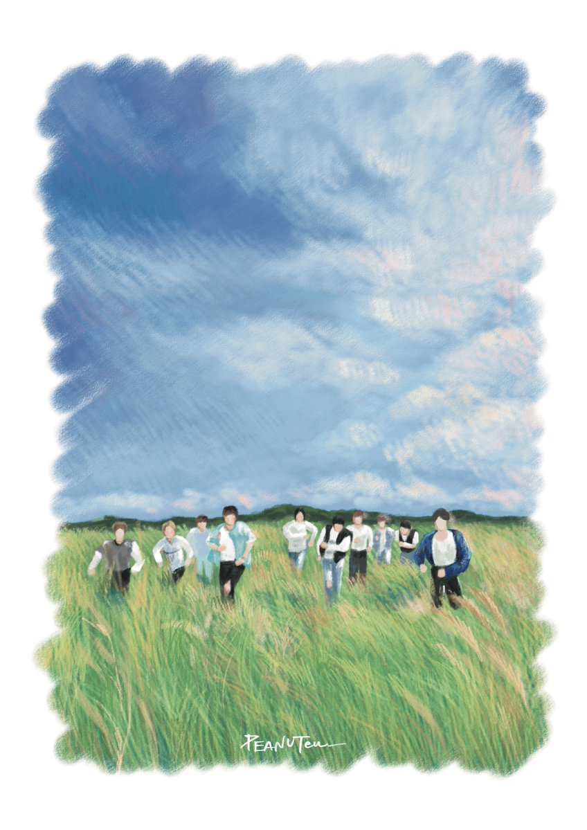 Happy everyday with #TREASURE👊🏻🩵🌻

<a href="/treasuremembers/">TREASURE</a> 
#peanut_artspace #TREASUREfanart #artworkทึเม