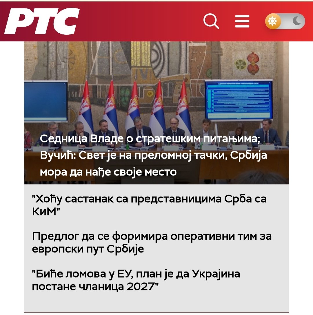 Доказ да је ово заробљена држава: јавни сервис, 3 телевизије са националном фреквенцијом и гомиле кабловских и локалних ТВ канала - преносе почетак кампање и Вучићеву кандидатуру за премијера као државни програм. Под окриљем преноса наводне „Отворене седница Владе“, министри га