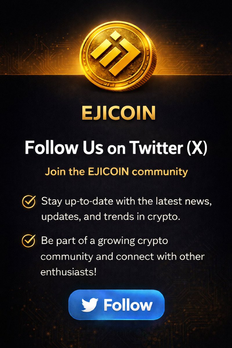 ✔️ Stay up-to-date with the latest news, updates, and trends in crypto. ✔️  Be part of a growing crypto community and connect with other enthusiasts!  #XFollower #CommunityFirst #EJICOIN