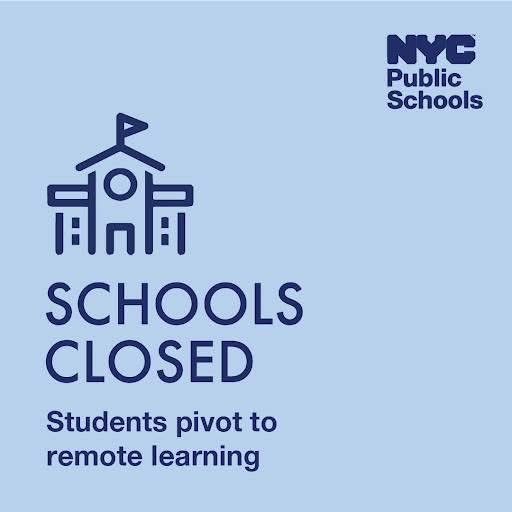 Due to inclement weather, New York City Public Schools buildings are CLOSED on Monday, January 26.

School will be in session remotely only for students scheduled to attend school on this day.

For more information, visit schools.nyc.gov.