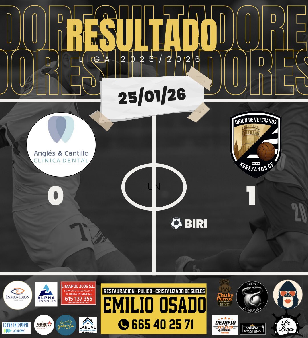 FINAL | Victoria por la mínima ⚽️
Los unionistas se llevan los 3 puntos tras un partido intenso y de dominio total. Hasta 9 ocasiones generadas por los jerezanos, pero solo una acabó en la red… y fue suficiente.
#uniondeveteranosxerezanoscf