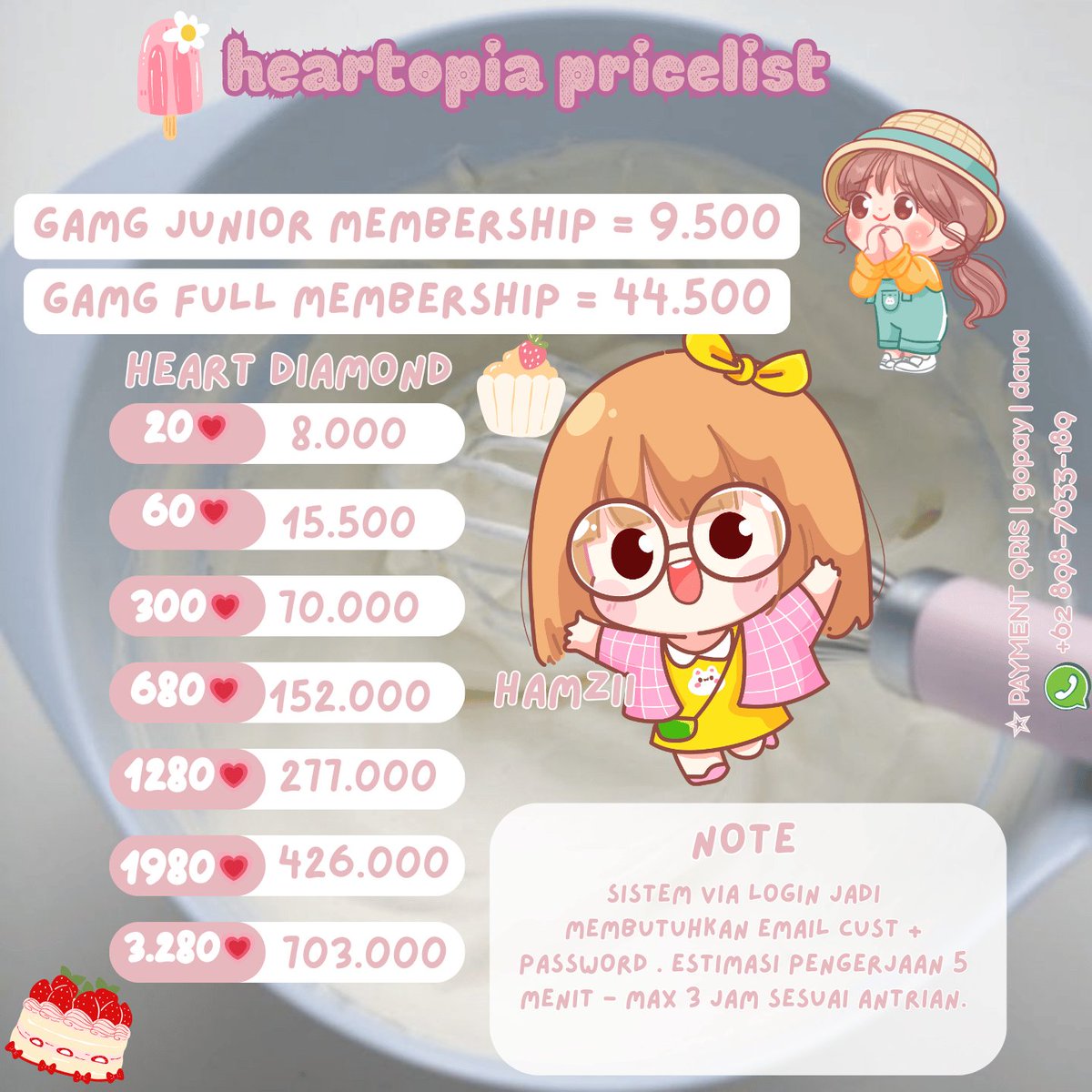 anxinee4_'s tweet image. help repost thankies⭐

haloow guyss aku baruu open top up game gemes robux &amp;amp; heartopiaa yupp, yuk sung jajan di akuww yaa 

💌 order : wa.me/628987633189
#zonauang #zonajajanᅠ