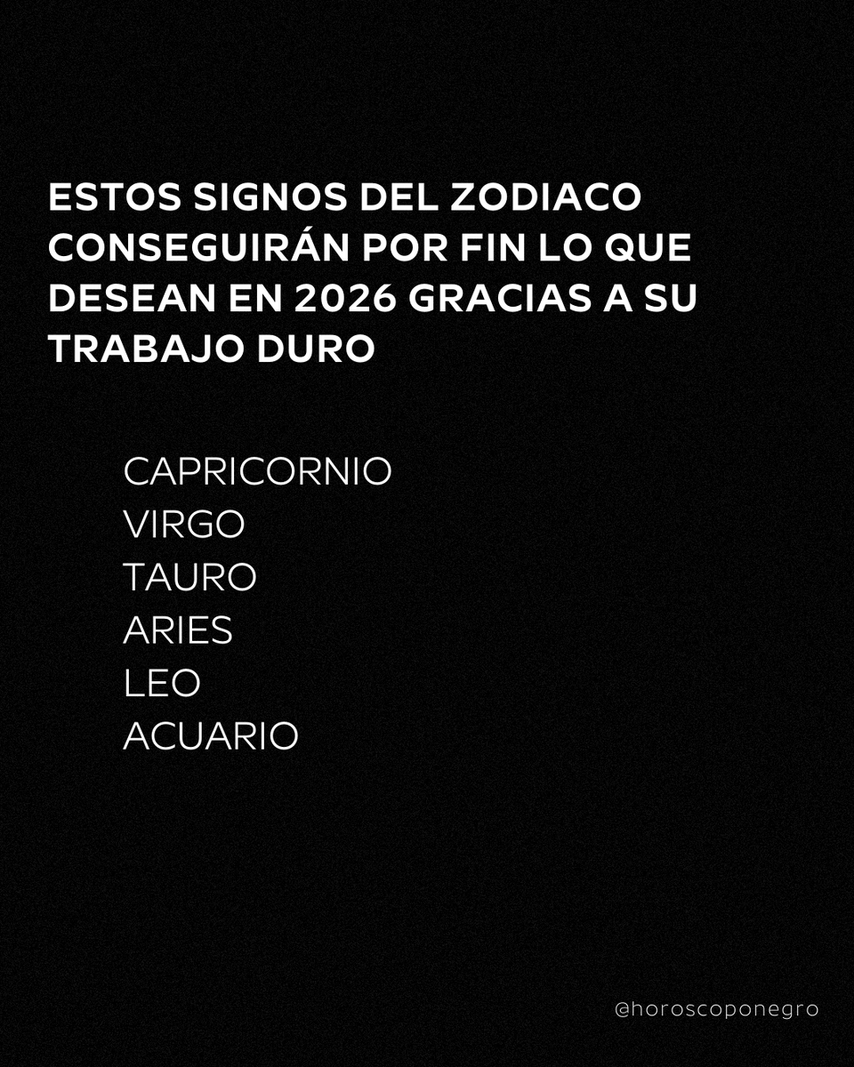 horoscoponegro's tweet photo. Estos signos conseguirán lo que desean en 2026 🔮 https://t.co/Wx1aORtSA7