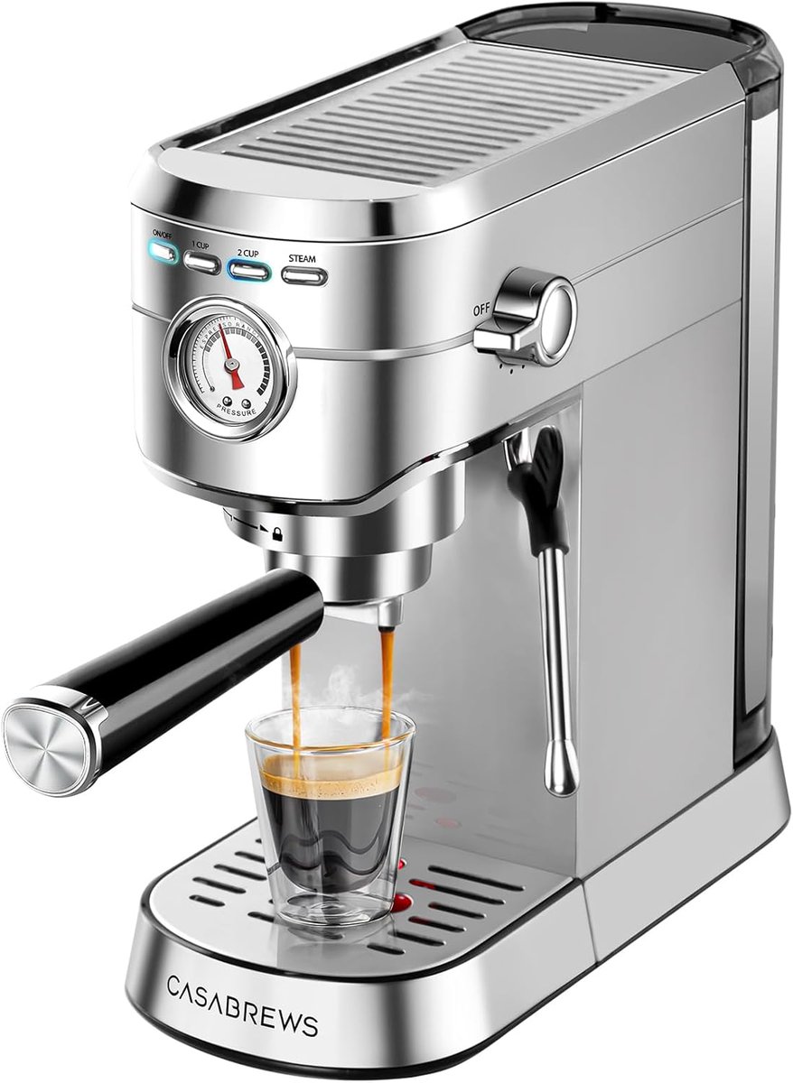 CASABREWS CM5418 Espresso Machine 20 Bar, Compact Espresso Maker with Steam Milk Frother, Stainless Steel Coffee Machine with 34oz Removable Water Tank for Cappuccino, Gift for Women or Men, Silver
sovrn.co/1e5vt6m