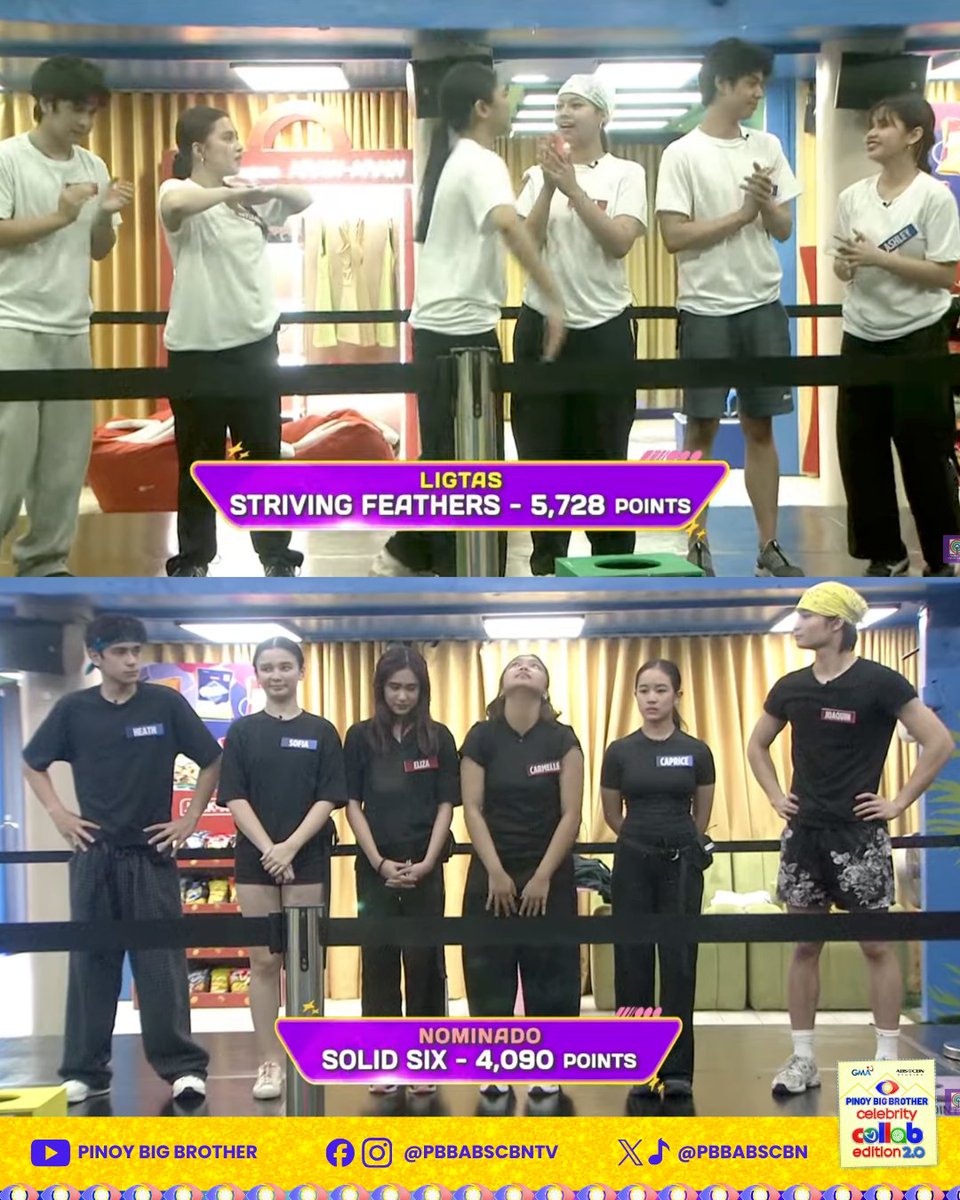 Narito ang mga Housemates na nominado para sa linggong ito!

#ABSCBN #ABSCBNStudios #GMA #StarMagic #Sparkle #DMJCreativeProduction #PBBCollab2point0 #PBBCollab20SixthNomi #JoaquinArce #SofiaPablo #CapriceCayetano #HeathJornales #CarmelleCollado #ElizaBorromeo #SalientStarPh