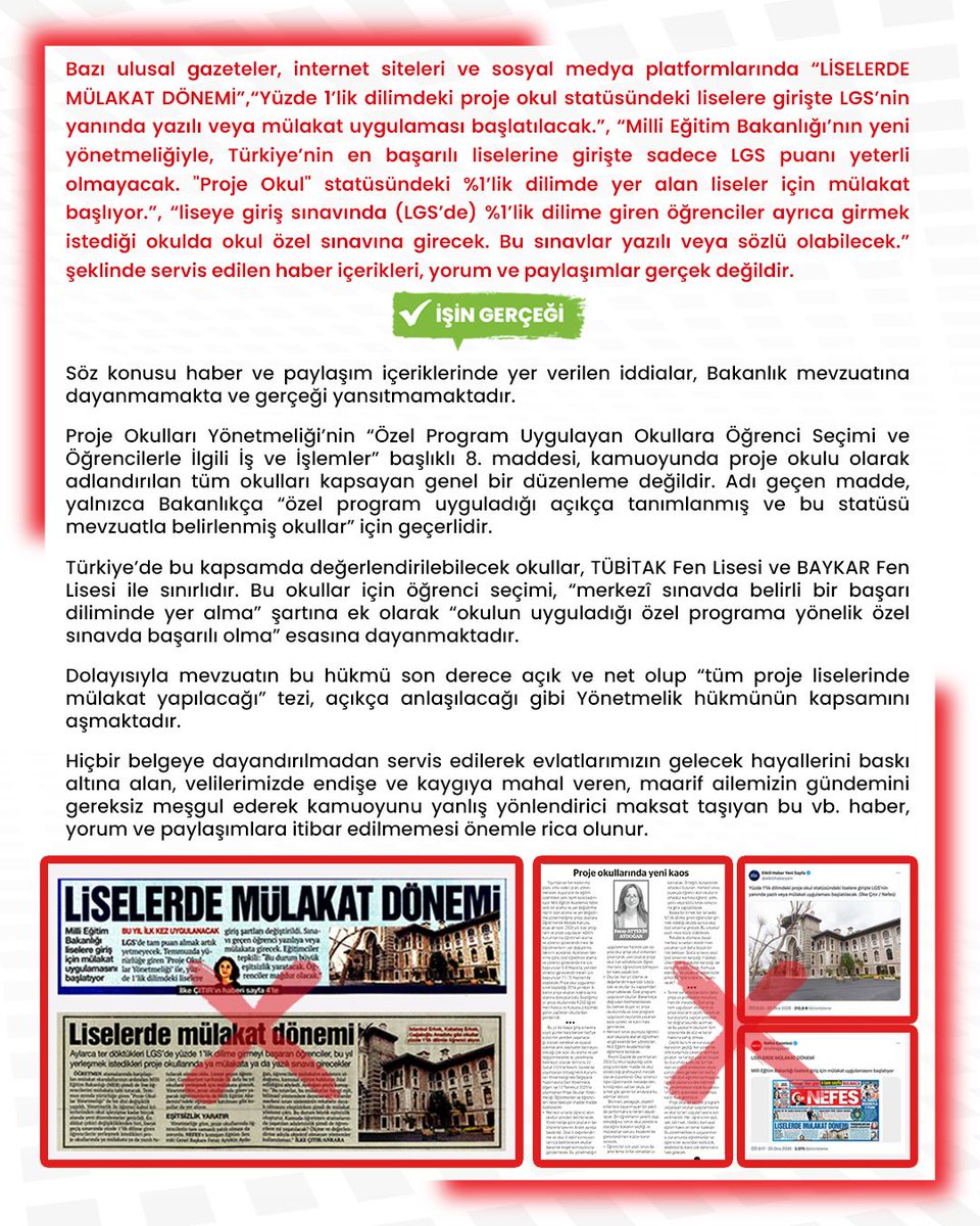 MEB Dezenformasyonla Mücadele tweet media