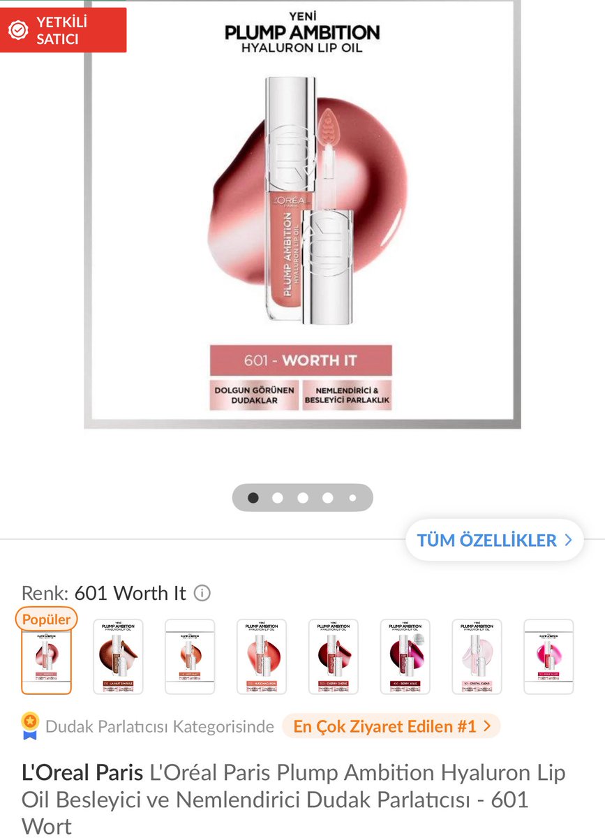 Evet Seroşum yine besteller yapacak anlaşılan “Leyla Taylan takıları”olarak nam salmıştık sonra Mavi de stok kalmadı şimdi de Lorreal şaşırdık mı 👏👏Eee biz buna değeriz 😉