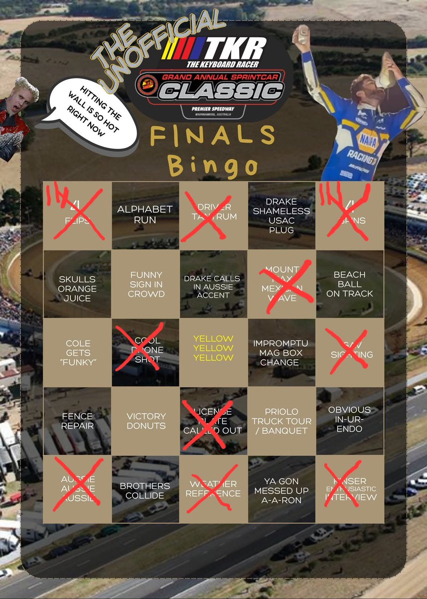 Just lost half the field in one crash 😅

#ClassicBingo #53GASC