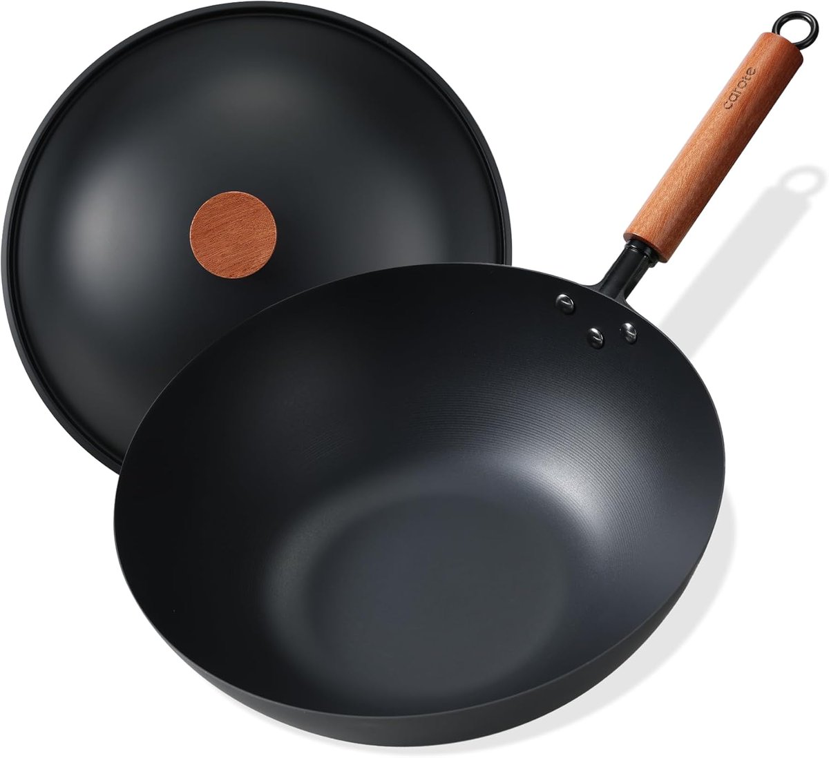 CAROTE 12.5" Carbon Steel Wok Pan, 6.5QT Woks &amp; Stir-fry Pans Nonstick, No Chemical Coated Pre-Seasoned Flat Bottom Wok with Lid for Stir Fry, Chinese Cast Iron Wok Cooking Pan All Stovetop Compatible
sovrn.co/s10cbs4