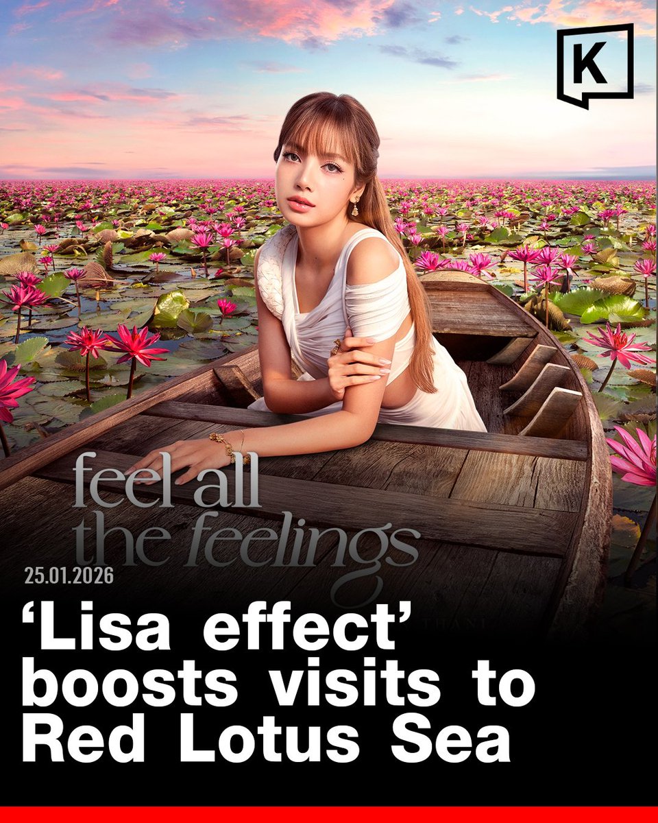 NunaxMx's tweet photo. @LaliceUpdates Welcome to #Thailand at #RedLotus Sea 
The lotus flowers will bloom until the end of the Feb. Don't forget to come and see !! 🚤🪷🇹🇭✨️ #Lisaeffect #AmazingThailand https://t.co/yiZZNk3gio