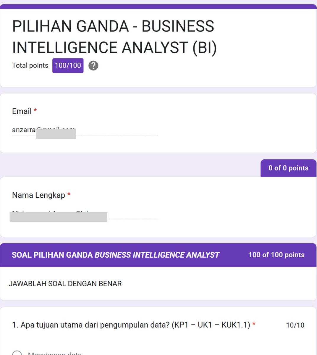 anzarra's tweet photo. 2 hari abis keluar rumah sakit bulan lalu, lgsg ikut uji kompetensi sertifikasi BNSP skema BI Analyst. tangan kiri masih kaku berat, udah mau sekip aja. tp dipikir2 sayang banget uangnya. gpp maksain. hamdalah, lulus. sertifikat masih proses tp dah dapet surat kompetensinya.🥺🙏🏽 https://t.co/9d73TD7oMr
