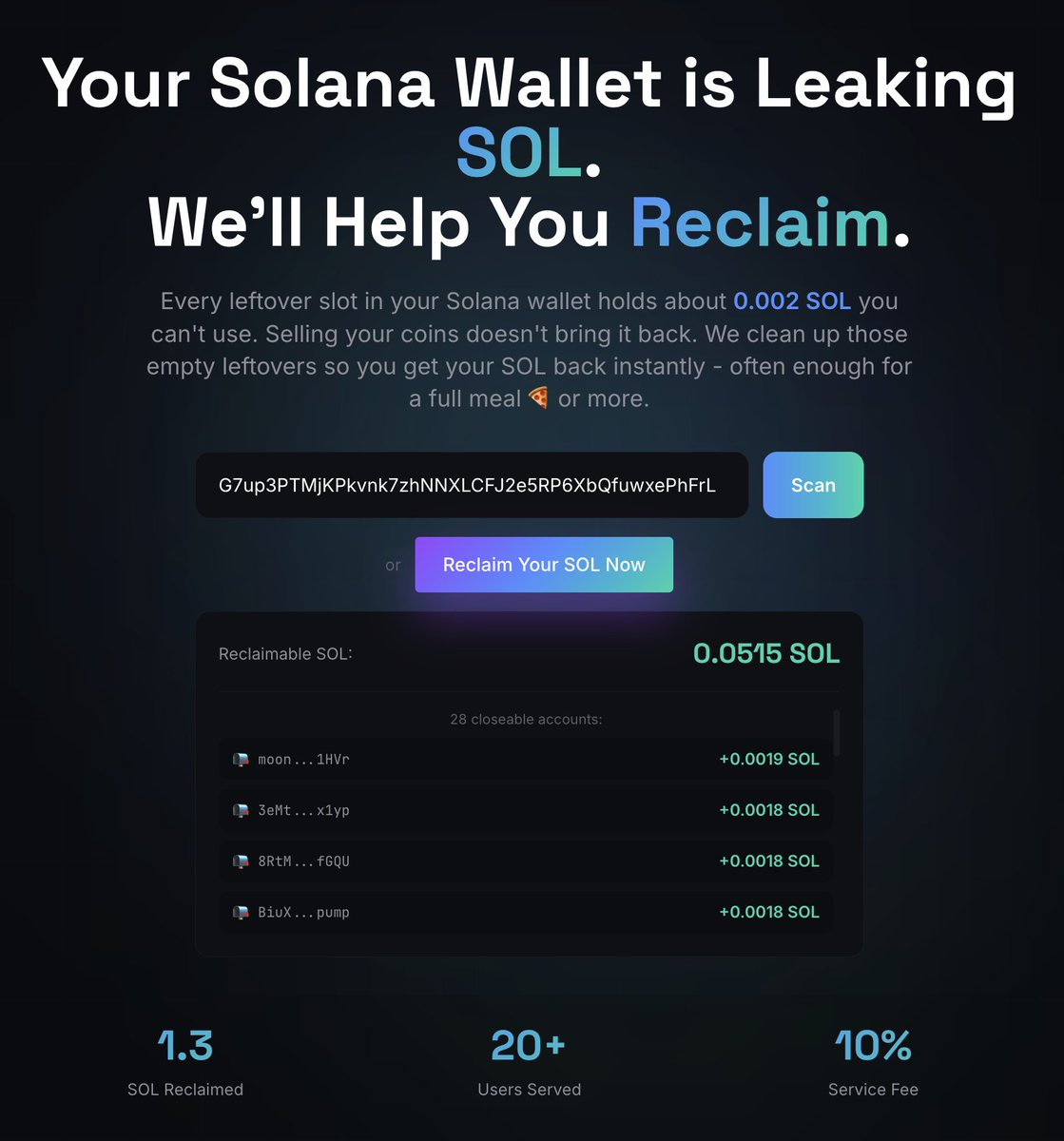 pumpcleanup's tweet photo. @veljko_builds @Nasirengineer @KolbeAgency Great news, this wallet has some Sols to recover!  

Check out at https://t.co/VJYLdMIbES https://t.co/Ze7eTEYIeX