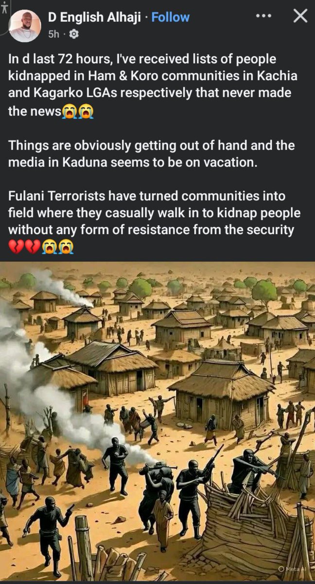 timmosion's tweet image. This is English Alhaji recent post about the secrets abduction of Christians in Southern Kaduna.

I have received several messages that I can't put in figures how many are being abduction.

When we post stuffs like this they tag us Muslims haters.

My family are being threaten…