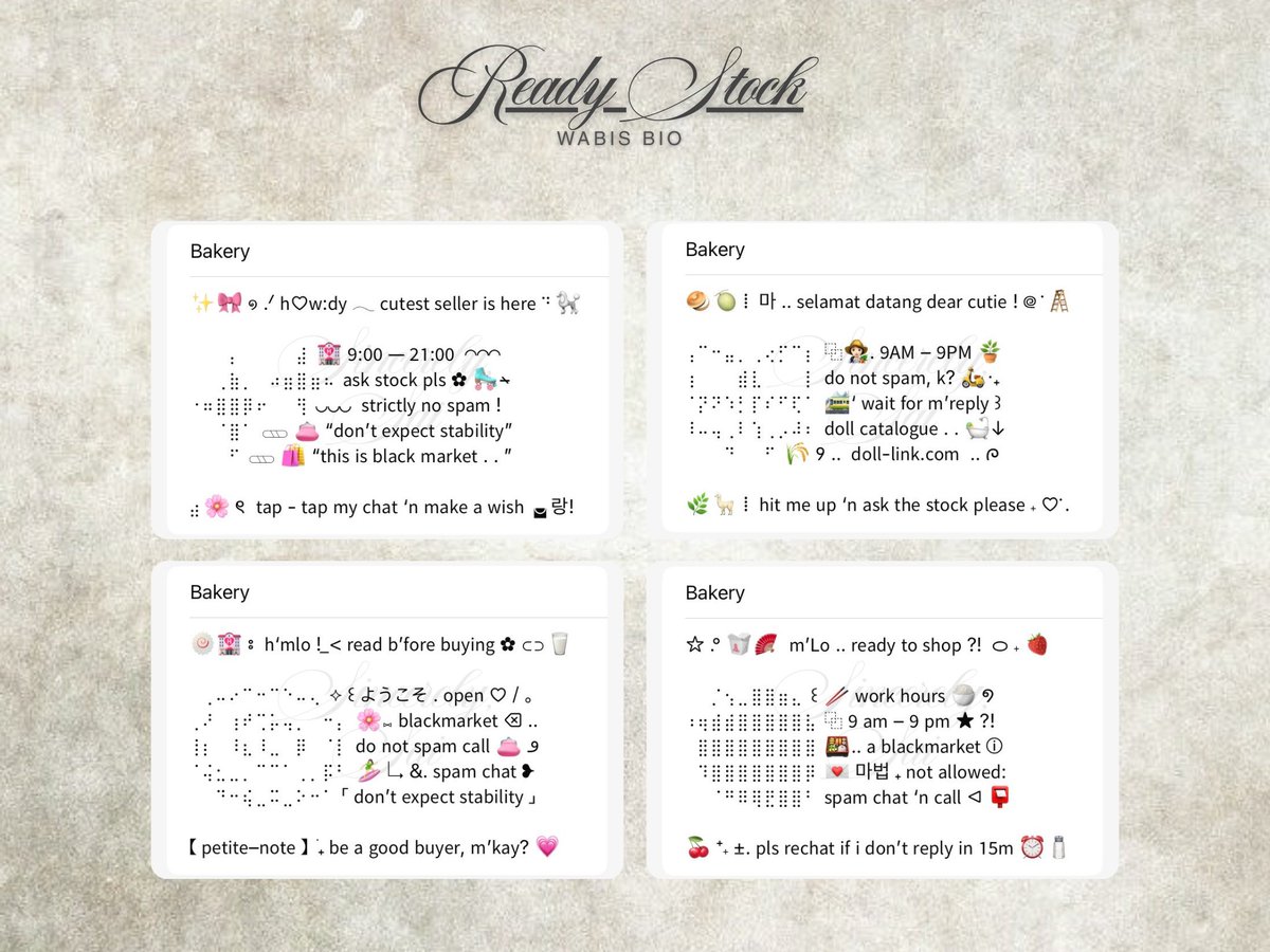 vosveux's tweet image. ⠀
⠀  ꣑୧ .. Help  repost,  love.
⠀  Muchas  gracias!  ✿

⠀  I  shall  bring  you  16  WABIS  Bio  with  free  revisions.  Each  wording  priced  at  4.500.  Seek  the  ALT  for  code  and  more  details,  please.  ♡   ⟨  #zonauang  ⟩