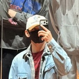 koovarbie's tweet image. taekook both are now using iPhone 17 pro max in deep blue and white