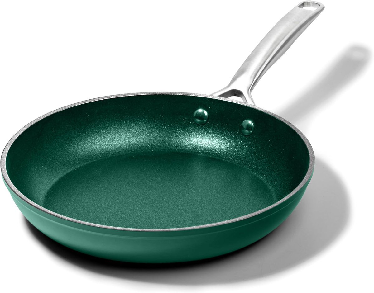 Granitestone Frying Pans Nonstick 10 Inch, Emerald Green Pan for Cooking, Non Stick Frying Pans Skillet for Eggs, Omelette, Non Stick Fry Pans, PFOA PFOS Free, Oven &amp; Dishwasher Safe
sovrn.co/1mbqrch