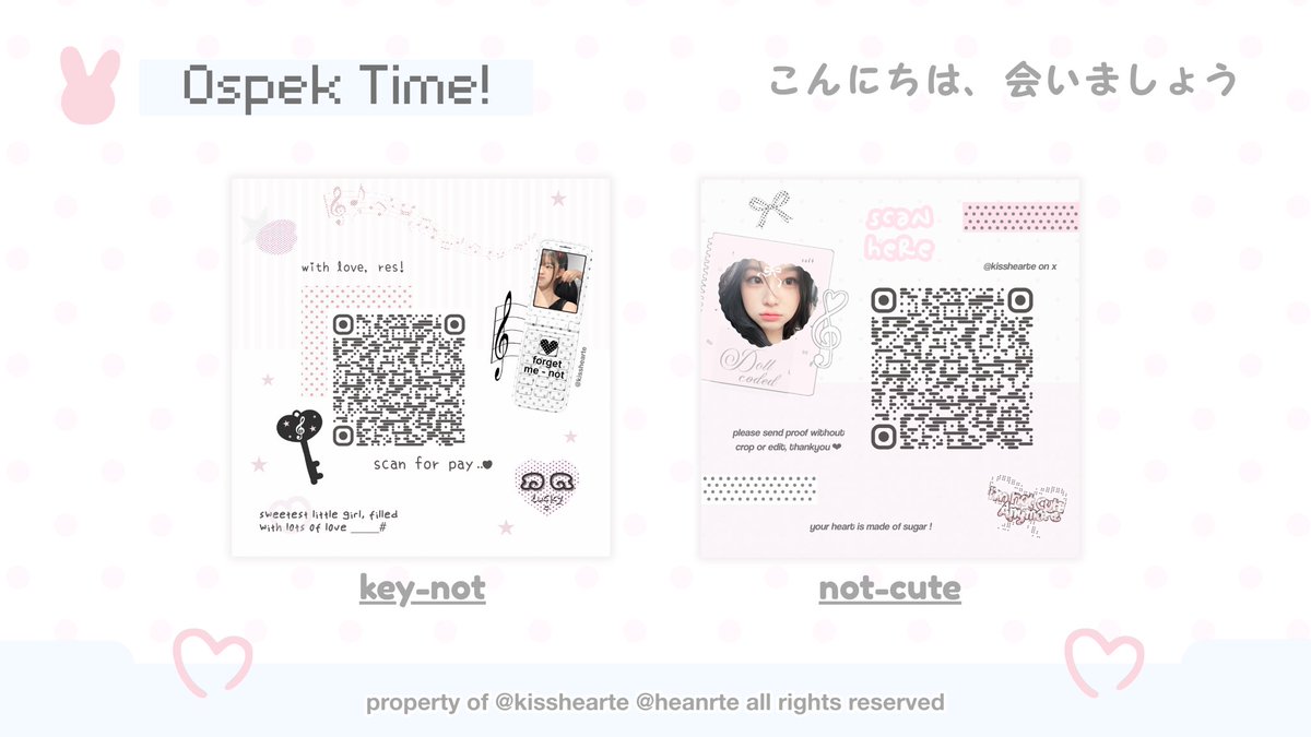 kisshearte's tweet image. help repost? tysm ‹𝟹

haii . . hari ini aku mau kenalin 6 anak baru qr deco ku ♡ tolong bantu ospek yaa! 🐇 kalau ada yang kurang aman bisa dm aku 🤍

&amp;lt; #zonauang &amp;gt;