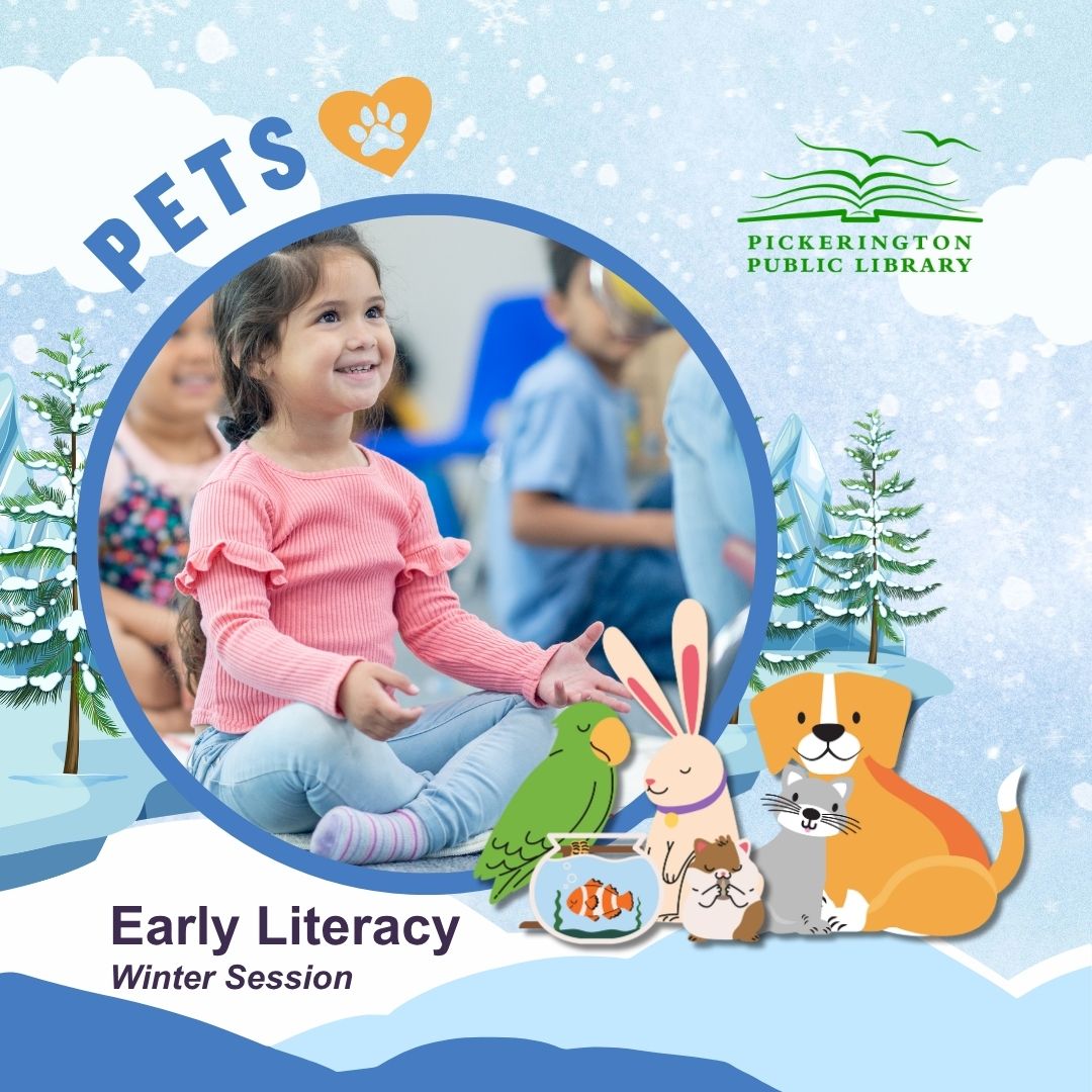 pickeringtonlib's tweet image. Paws-itively fun at this week’s Early Literacy Classes, Jan. 26 - 30!  Stories, songs, and activities all about our favorite pets. #PPLibrary