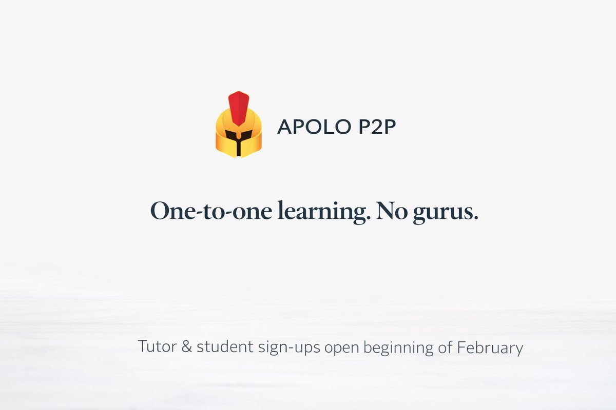 apolo_p2p's tweet photo. 🚀 It’s been quiet. That ends now.

Beginning of February, we open tutor and student registrations for a new one-to-one learning platform.

No gurus. No prerecorded content.
Just direct access to real expertise, paid by the hour.

This is just the beginning. https://t.co/jYydW5PNkh