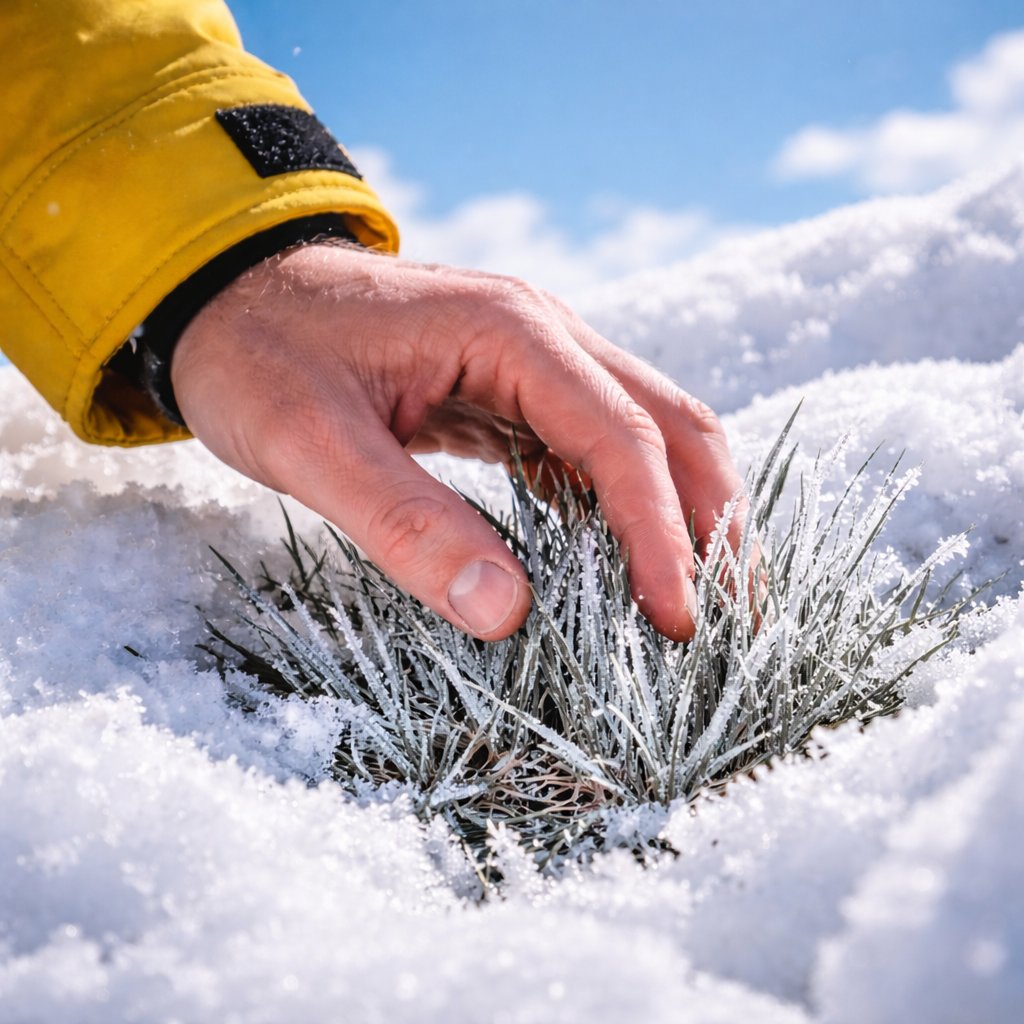 touching grass at -50 degree feels different